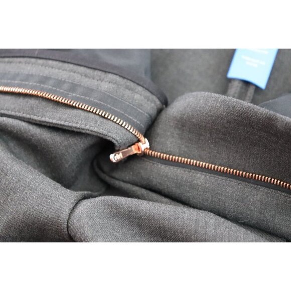 Kit and Ace Women Size US8 Gray Pleated Trouser Tapered Leg Crop Wool Knit Pant - Picture 5 of 7